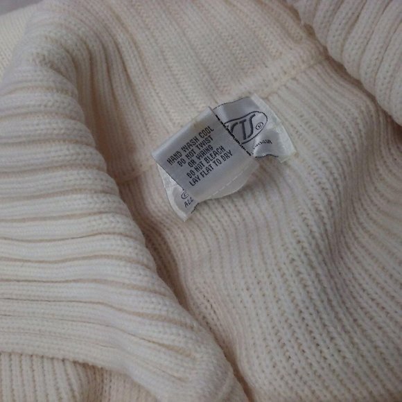 Vintage 80s Ribbed Knit Duster Sz-M Cardigan Coat - Picture 6 of 8